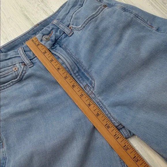 American Eagle Stretch Curvy Super High-Waisted Baggy Wide-Leg Jeans 0R - Picture 7 of 15